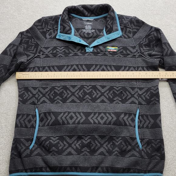 LL Bean Women’s XL Fleece Pullover Aztec Southwest Print Sweater - Picture 4 of 6